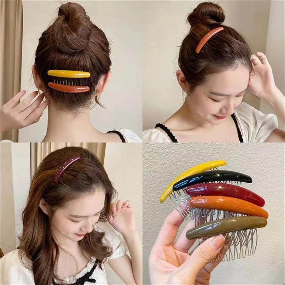 Solid Color Women Banana Comb  - Hair Care Korean Products recension och pris