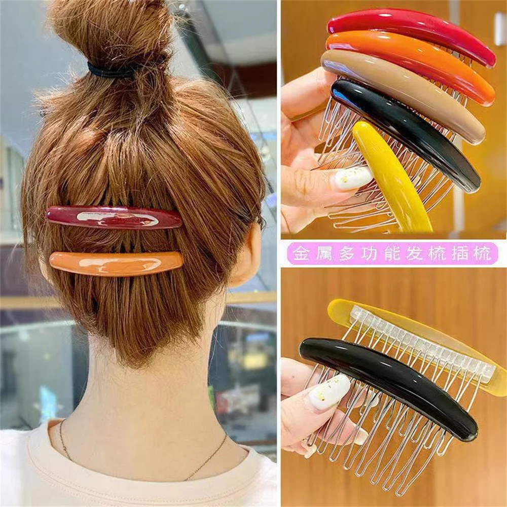 Solid Color Women Banana Comb  - Hair Care Korean Products recension och pris